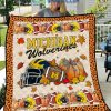 Michigan Wolverines NCAA Football Welcome Fall Pumpkin Halloween Fleece Blanket Quilt2B1 KxSsS