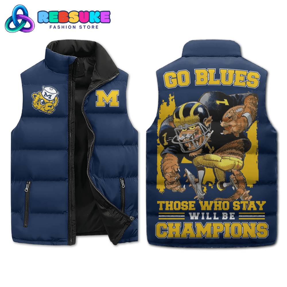 Michigan Wolverines NCAA Go Blues Will Be Champions Cotton Vest 1