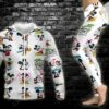 Mickey Mouse All Over Print 3D Hoodie And Leggings White