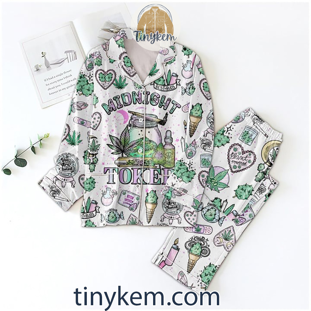 Midnight Toker Funny Weed Pajamas Set2B1 yYXKh