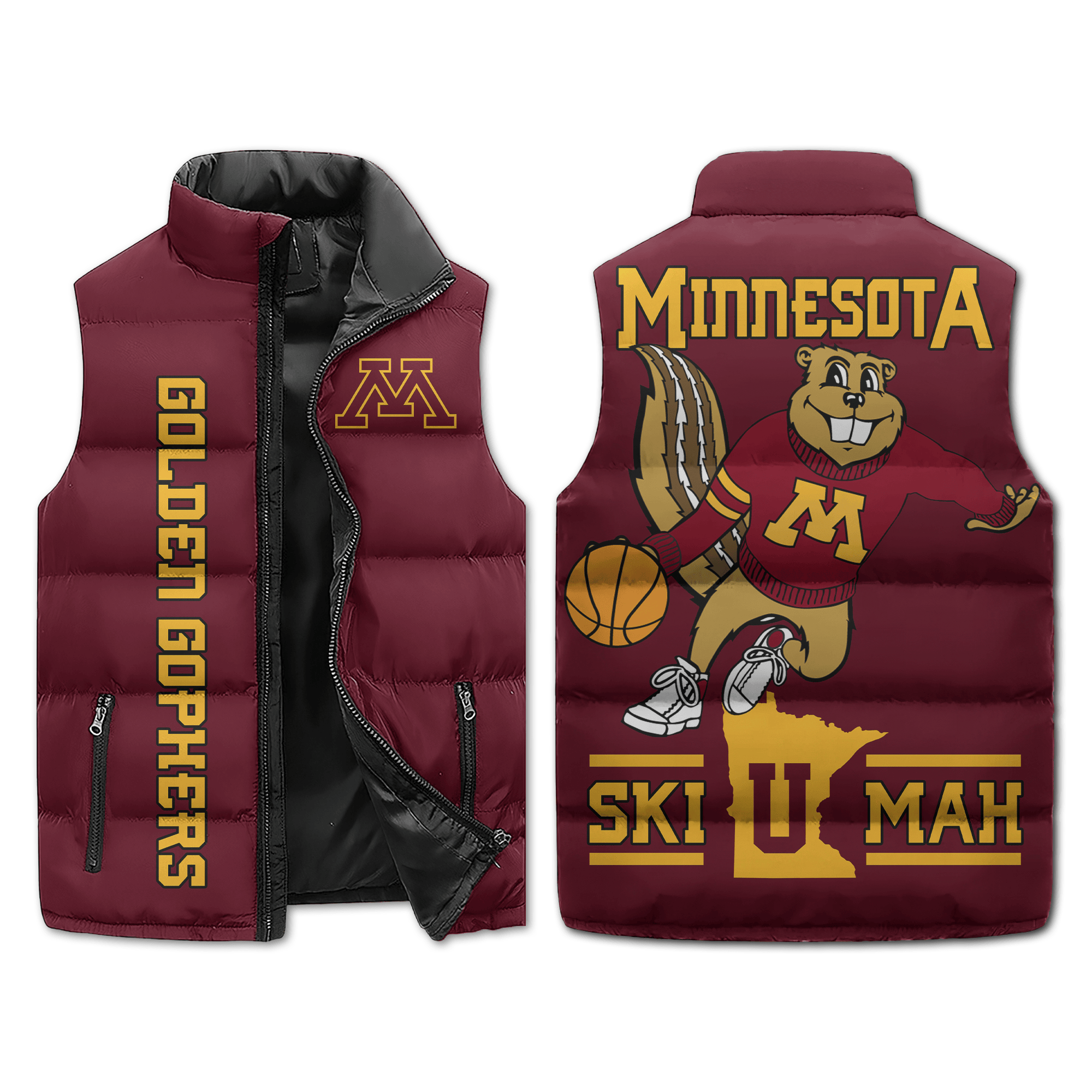 Minnesota Golden Gophers Basketball Puffer Sleeveless Jacket2B1 A9TxJ