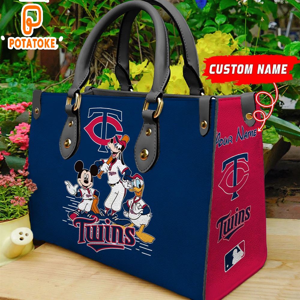 Minnesota Twins Disney Women Leather Hand Bag