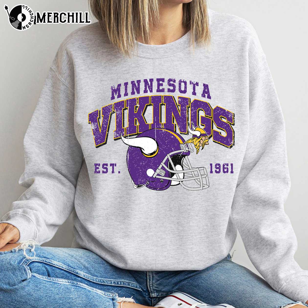 Minnesota Vikings Hooded Sweatshirt Est. 1961 Vikings Football Gifts