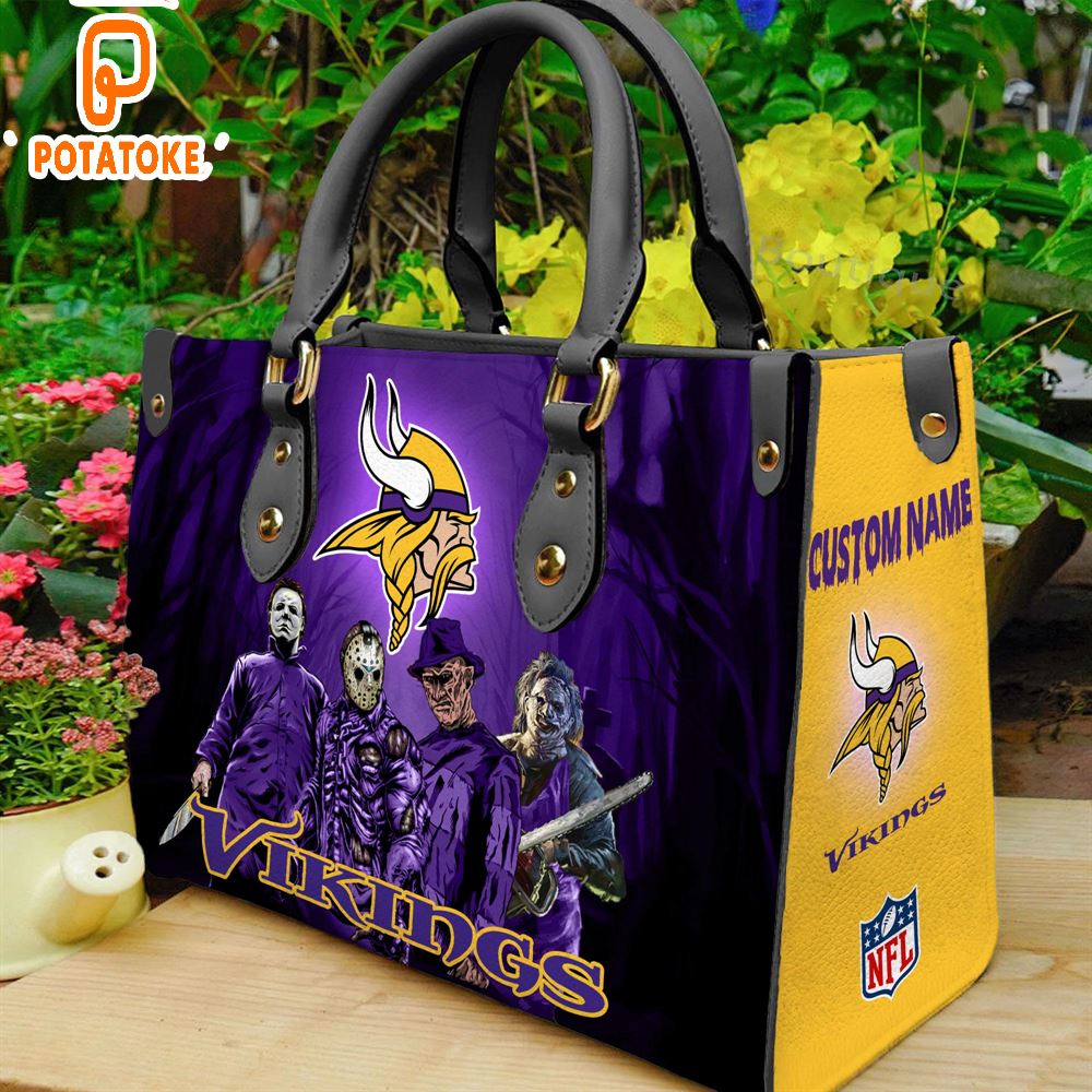 Minnesota Vikings NFL Halloween Women Leather Hand Bag