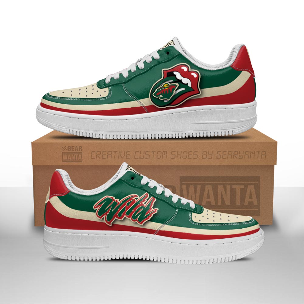 Minnesota Wild Sneakers Custom Force Shoes Sexy Lips For Fans 1 GearWanta