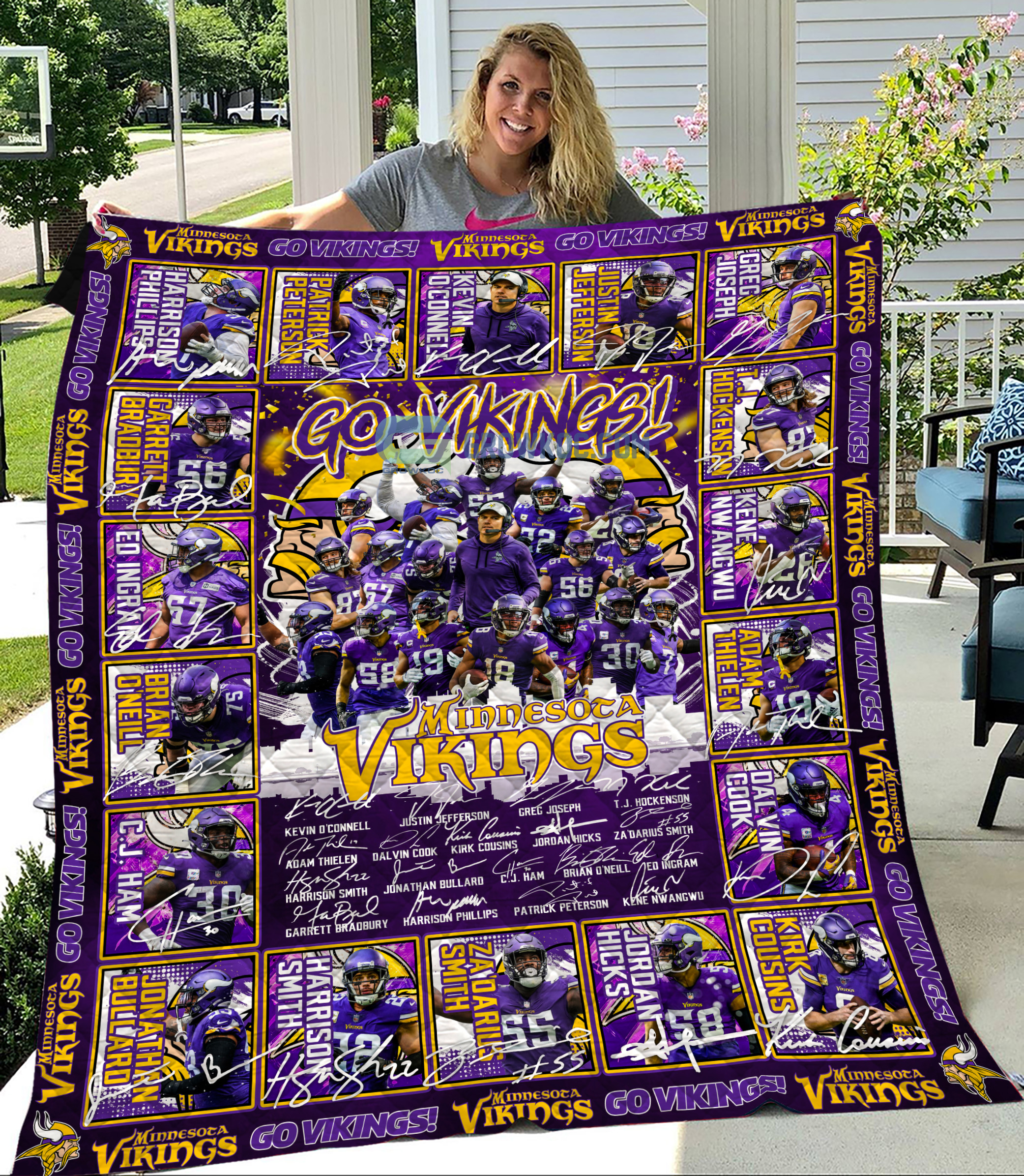 Minnesota2BVikings2BNFC2BNorth2BChampions2B20222BGo2BVikings2BFleece2BBlanket2BQuilt2B1 2h7VT