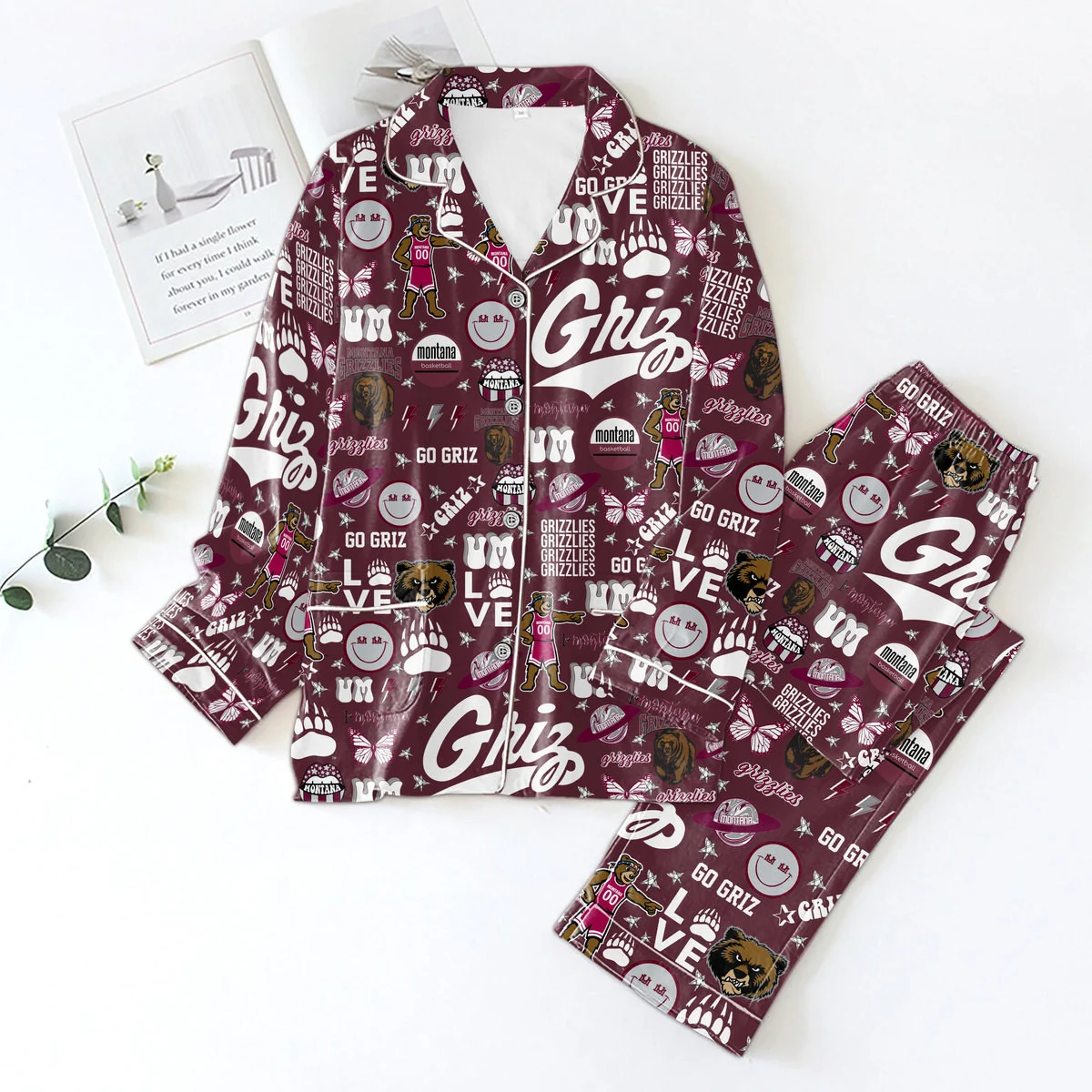 Montana Grizzlies Basketball Icons Bundle Pajamas Set2B1 KWUKM