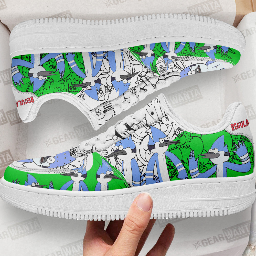 Mordecai Regular Show Air Sneakers Custom Cartoon Shoes 1 GearWanta