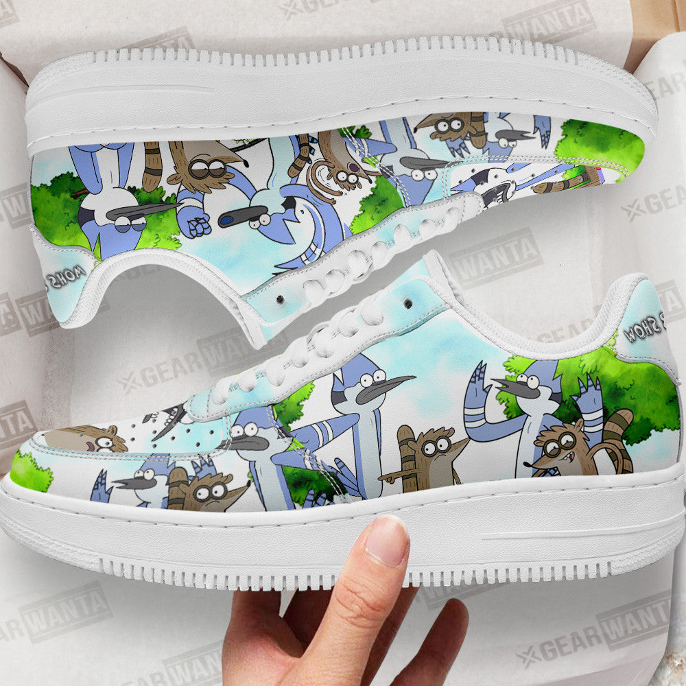 Mordecai and Rigby Air Sneakers Custom Regular Show Shoes 1 GearWanta