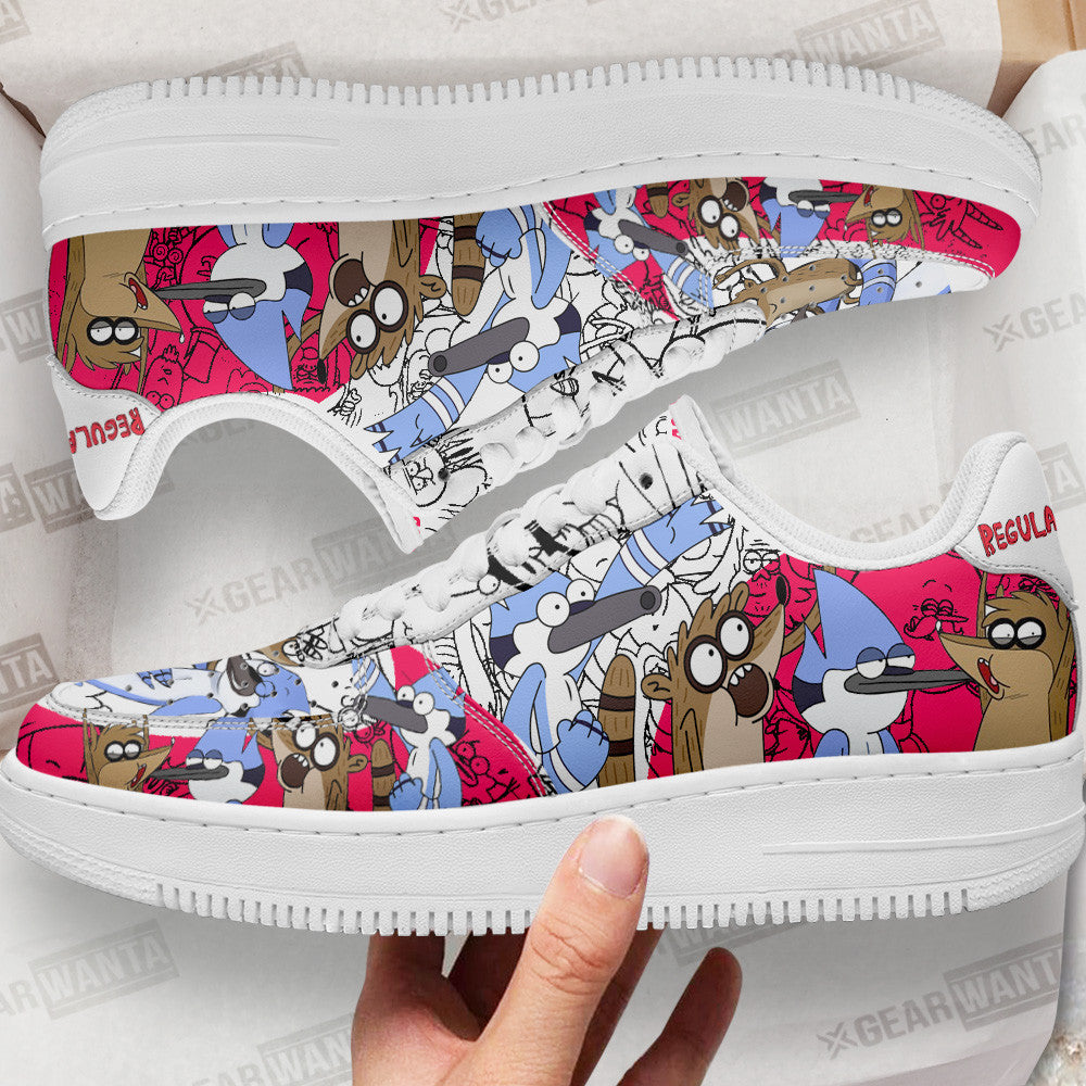 Mordecai and Rigby Regular Show Air Sneakers Custom Cartoon Shoes 1 GearWanta