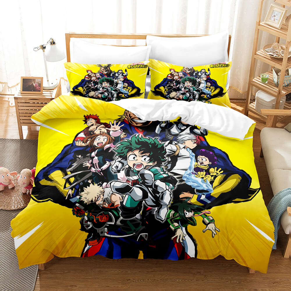 MyHeroAcademiaCosplayBeddingSetDuvetCoverComforterBedSheets 16