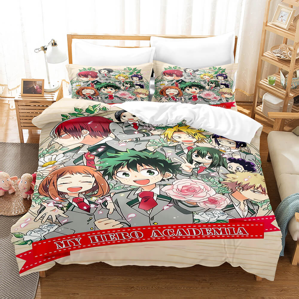 MyHeroAcademiaCosplayBeddingSetDuvetCoverComforterBedSheets 21