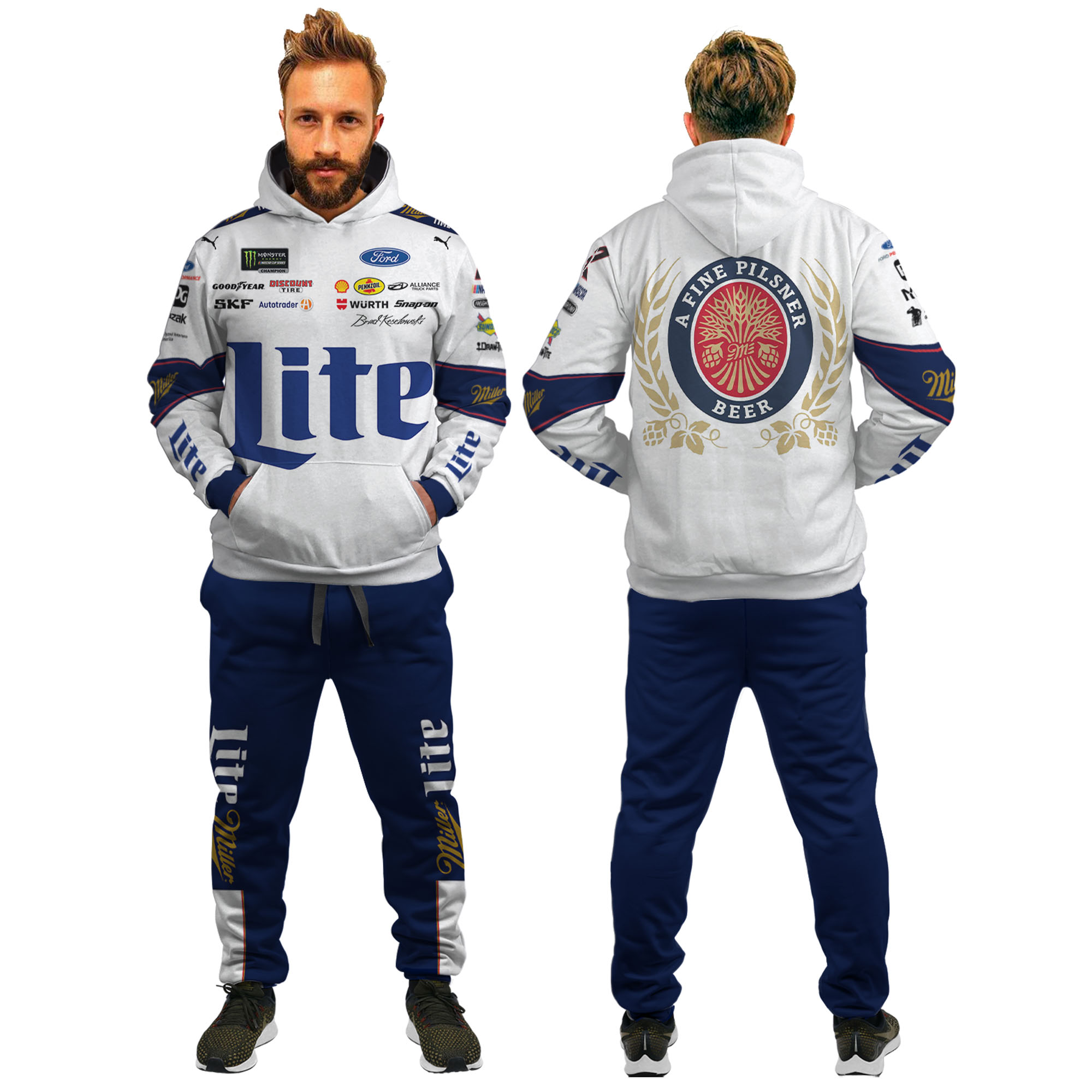 NA1008 Brad Keselowski Team Penske Miller Jogger Hoodie