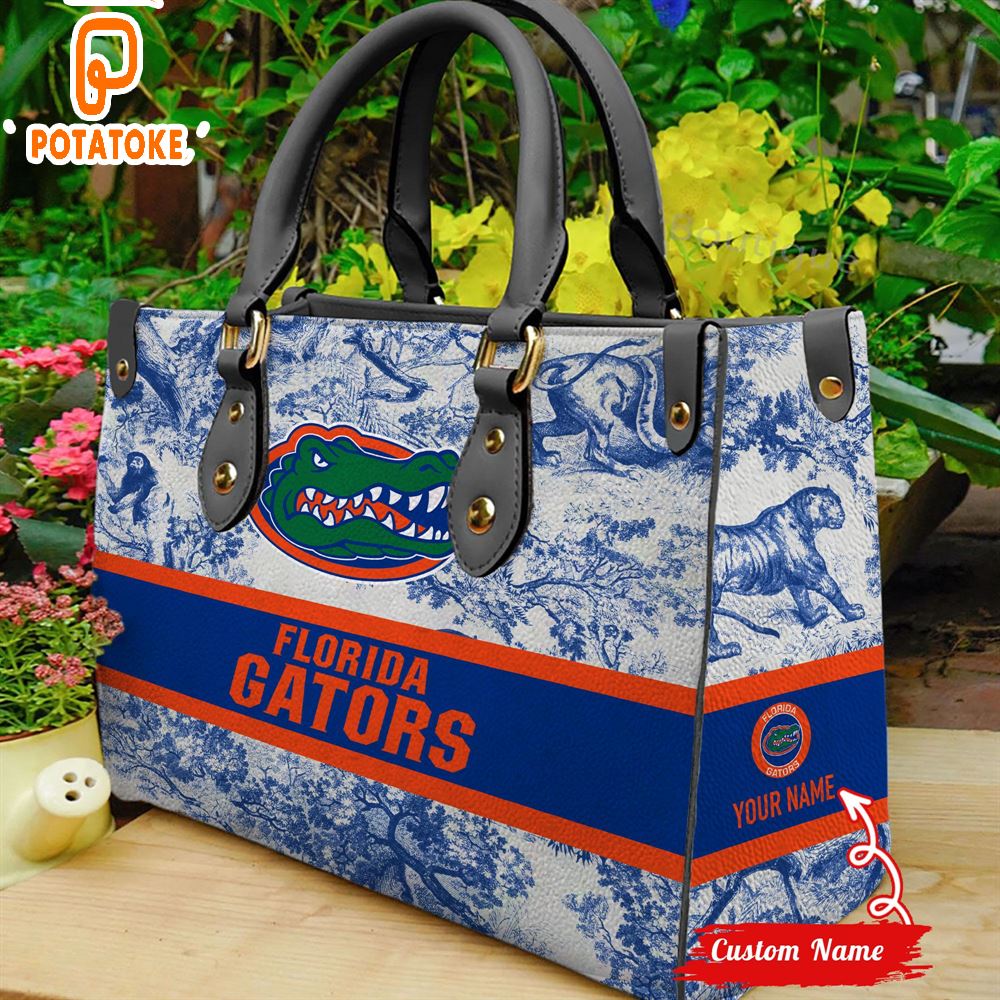 NCAA Florida Gators Women Custom Name Leather Bag