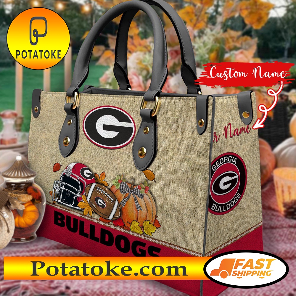 NCAA Georgia Bulldogs Autumn Women Leather Hand Bag