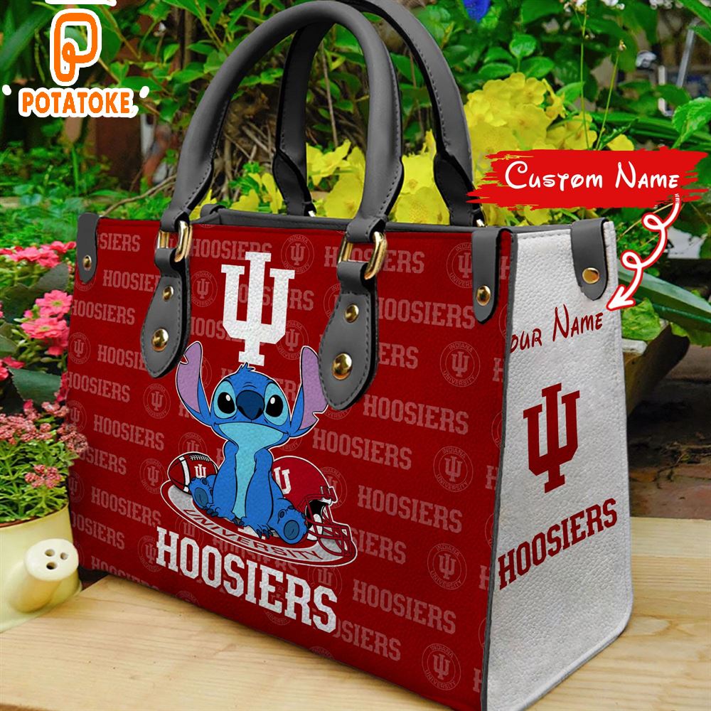 NCAA Indiana Hoosiers Stitch Women Leather Hand Bag