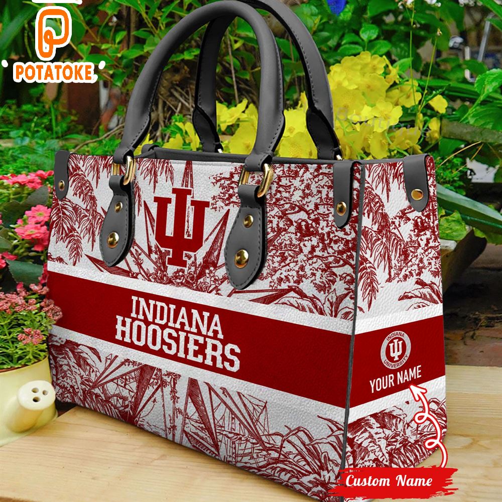 NCAA Indiana Hoosiers Women Leather Hand Bag