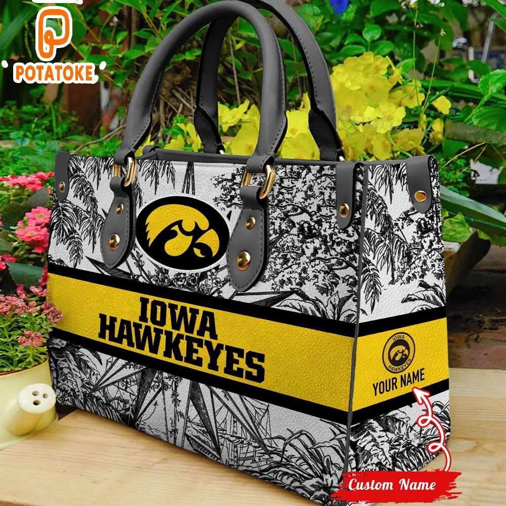 NCAA Iowa Hawkeyes Women Leather Hand Bag