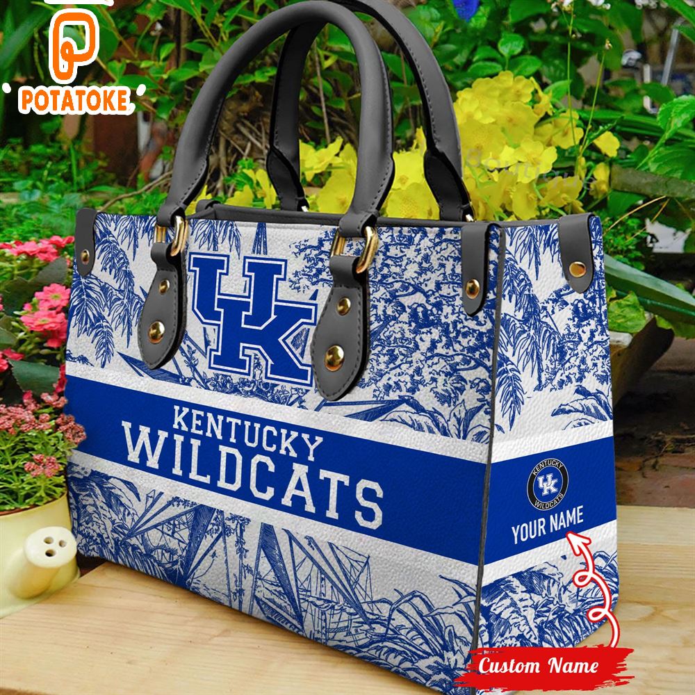 NCAA Kentucky Wildcats Women Leather Hand Bag