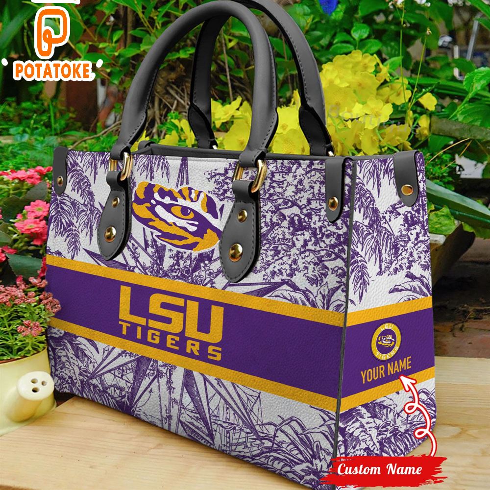 NCAA LSU Tigers Women Leather Hand Bag