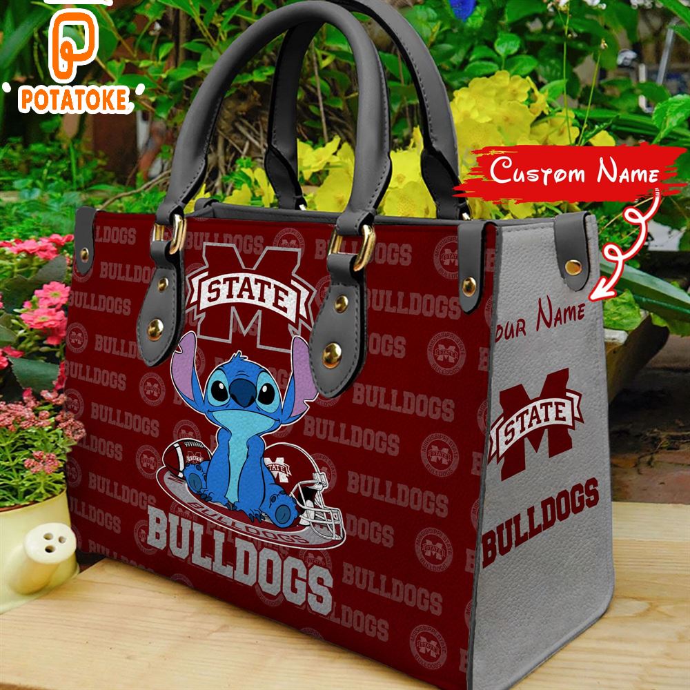 NCAA Mississippi State Bulldogs Stitch Women Leather Hand Bag