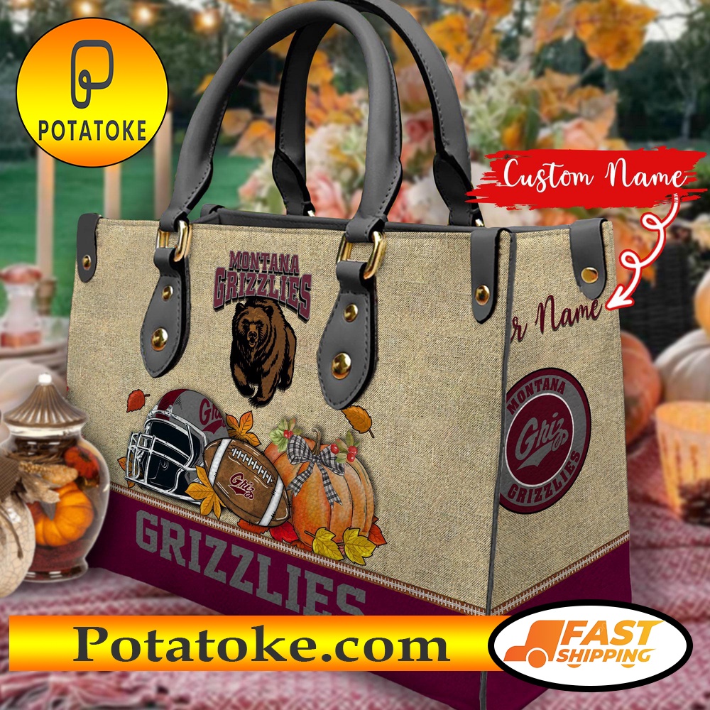 NCAA Montana Grizzlies Autumn Women Leather Hand Bag