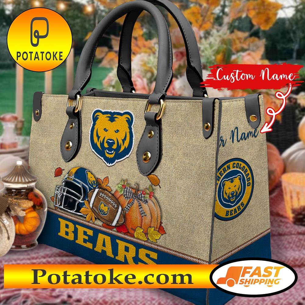 NCAA Northern Colorado Bears Autumn Women Leather Hand Bag