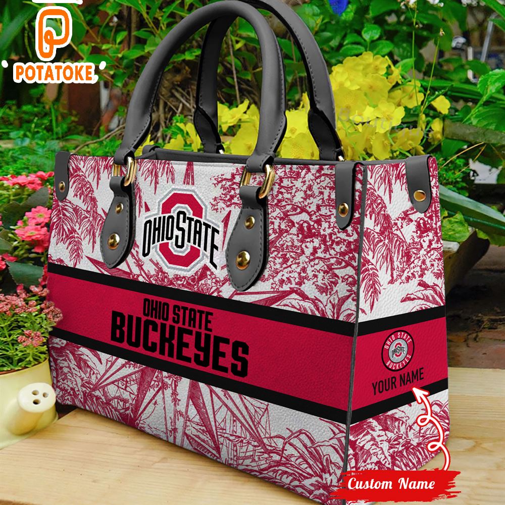 NCAA Ohio State Buckeyes Women Leather Hand Bag