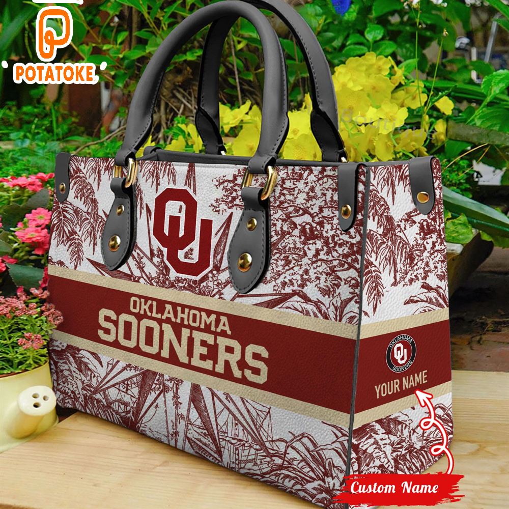 NCAA Oklahoma Sooners Women Leather Hand Bag