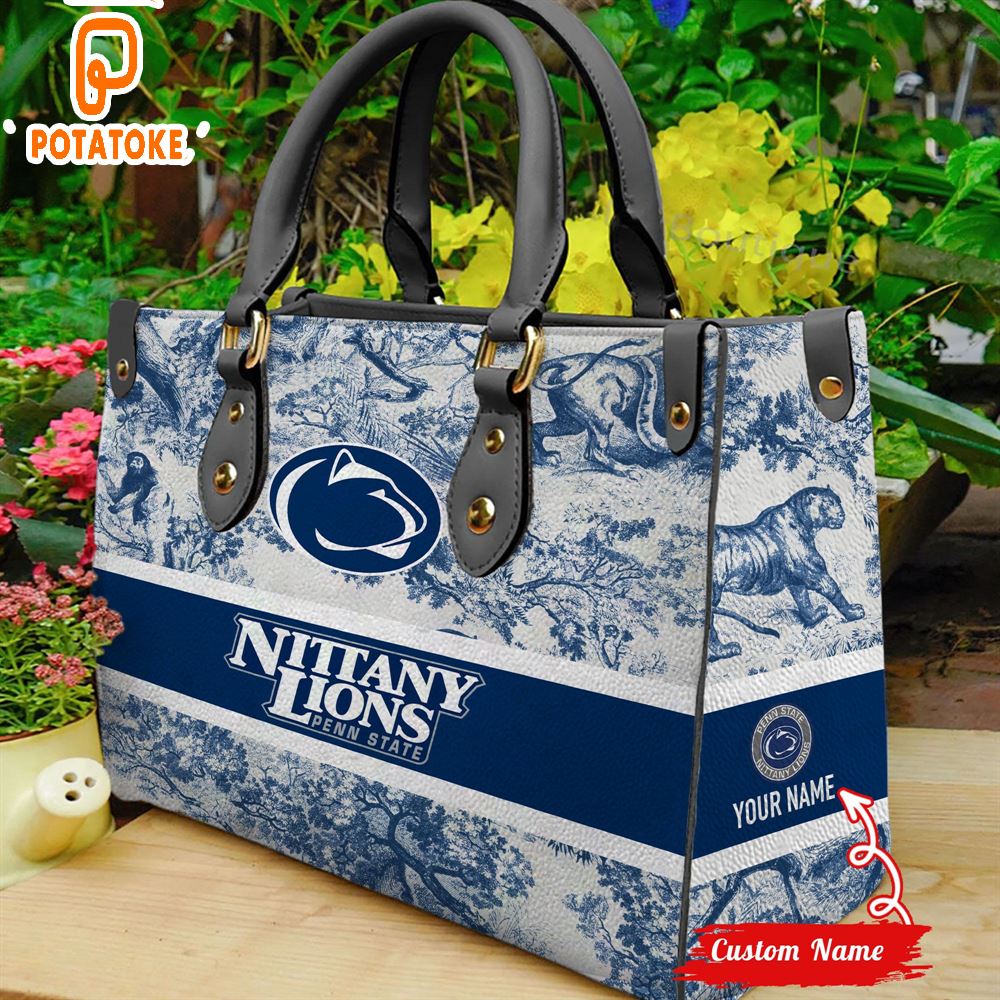 NCAA Penn State Nittany Lions Women Custom Name Leather Bag