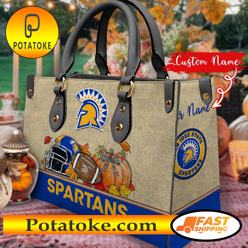 NCAA San Jose State Spartans Autumn Women Leather Hand Bag