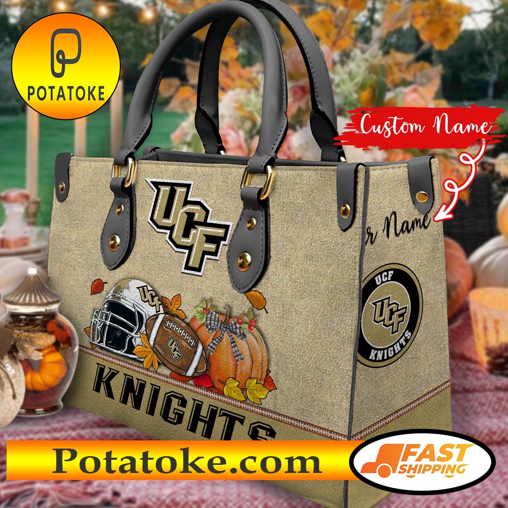 NCAA UCF Knights Autumn Women Leather Hand Bag