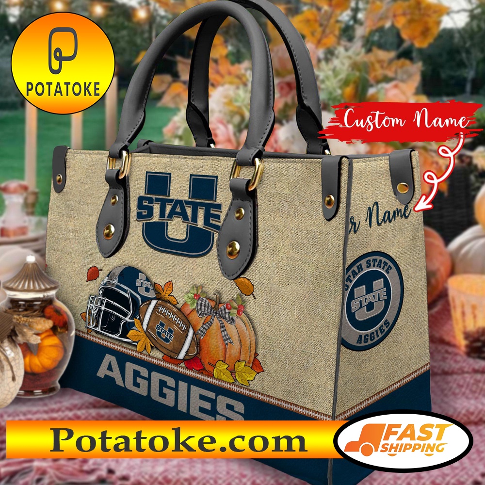 NCAA Utah State Aggies Autumn Women Leather Hand Bag