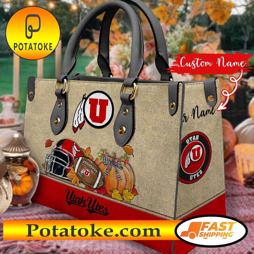 NCAA Utah Utes Autumn Women Leather Hand Bag