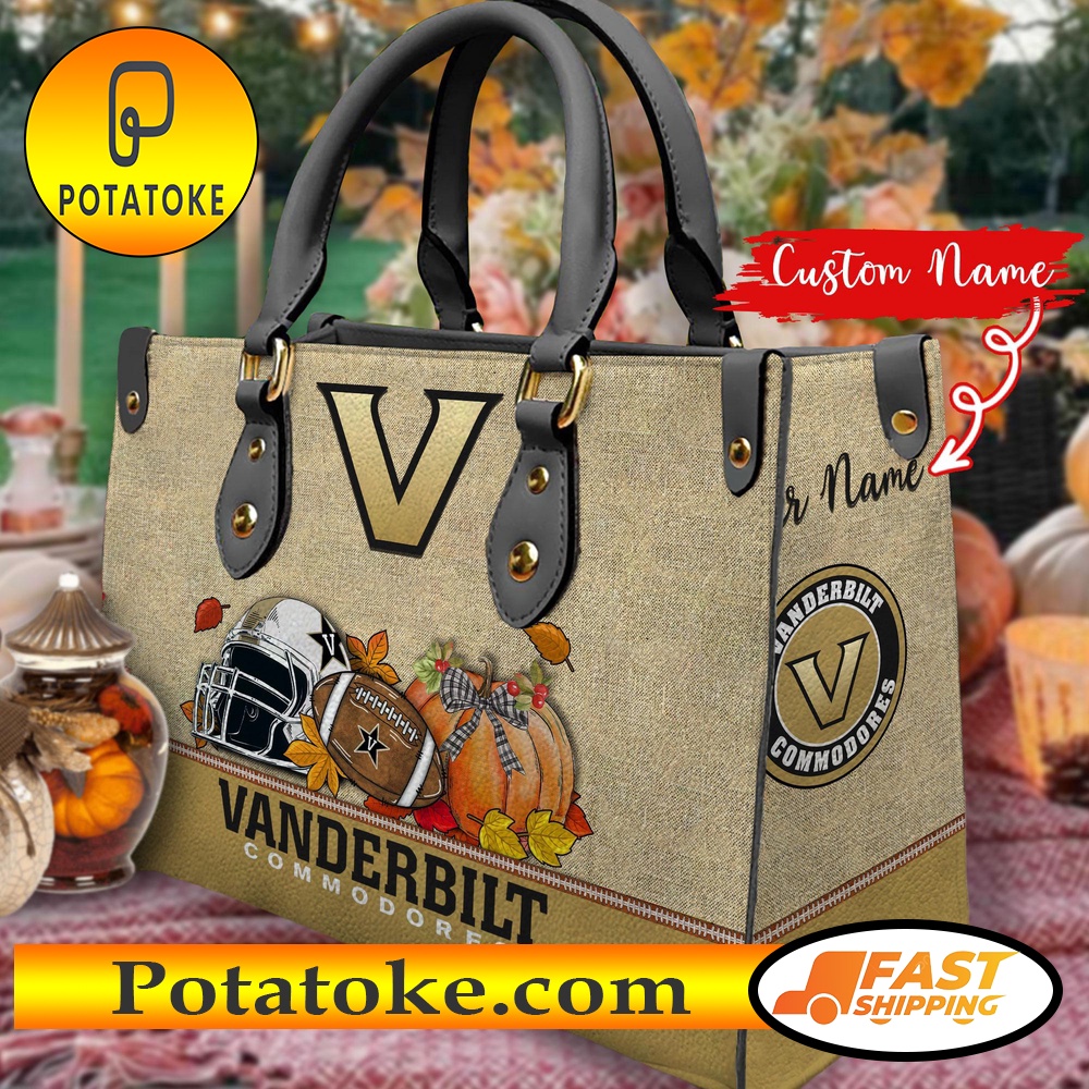 NCAA Vanderbilt Commodores Autumn Women Leather Hand Bag