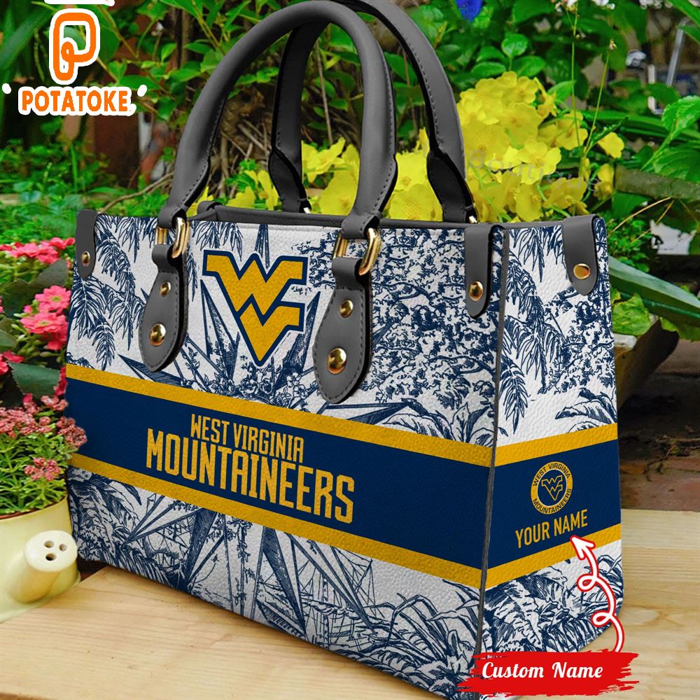 NCAA West Virginia Mountaineers Women Leather Hand Bag