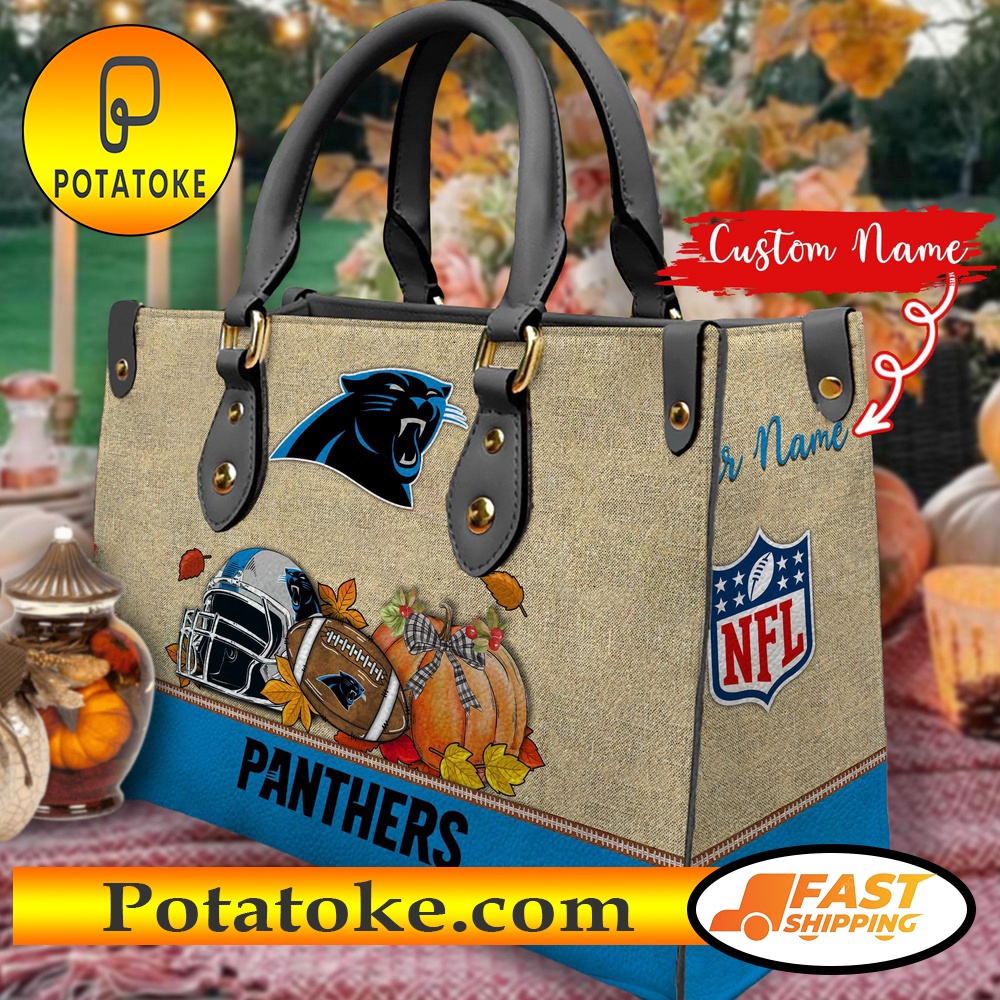 NFL Carolina Panthers Autumn Women Leather Hand Bag