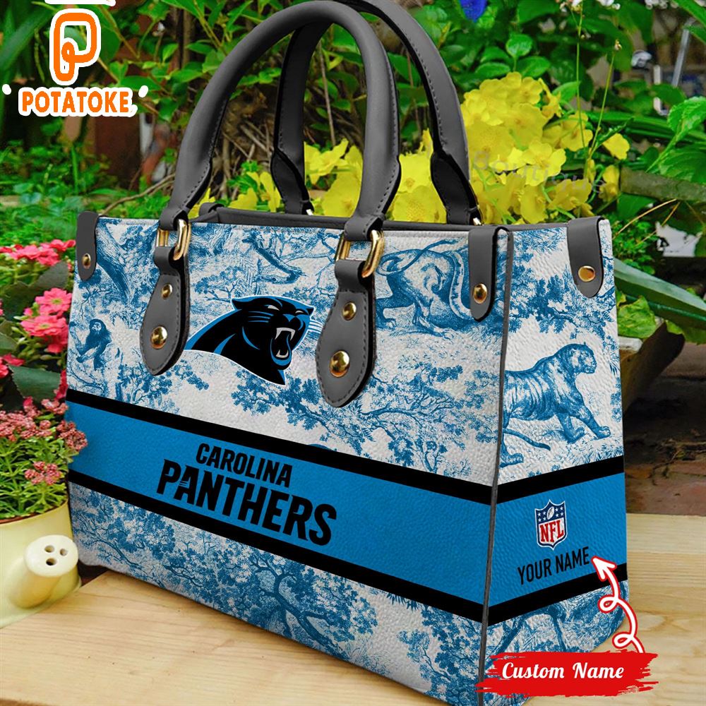 NFL Carolina Panthers Women Leather Hand Bag