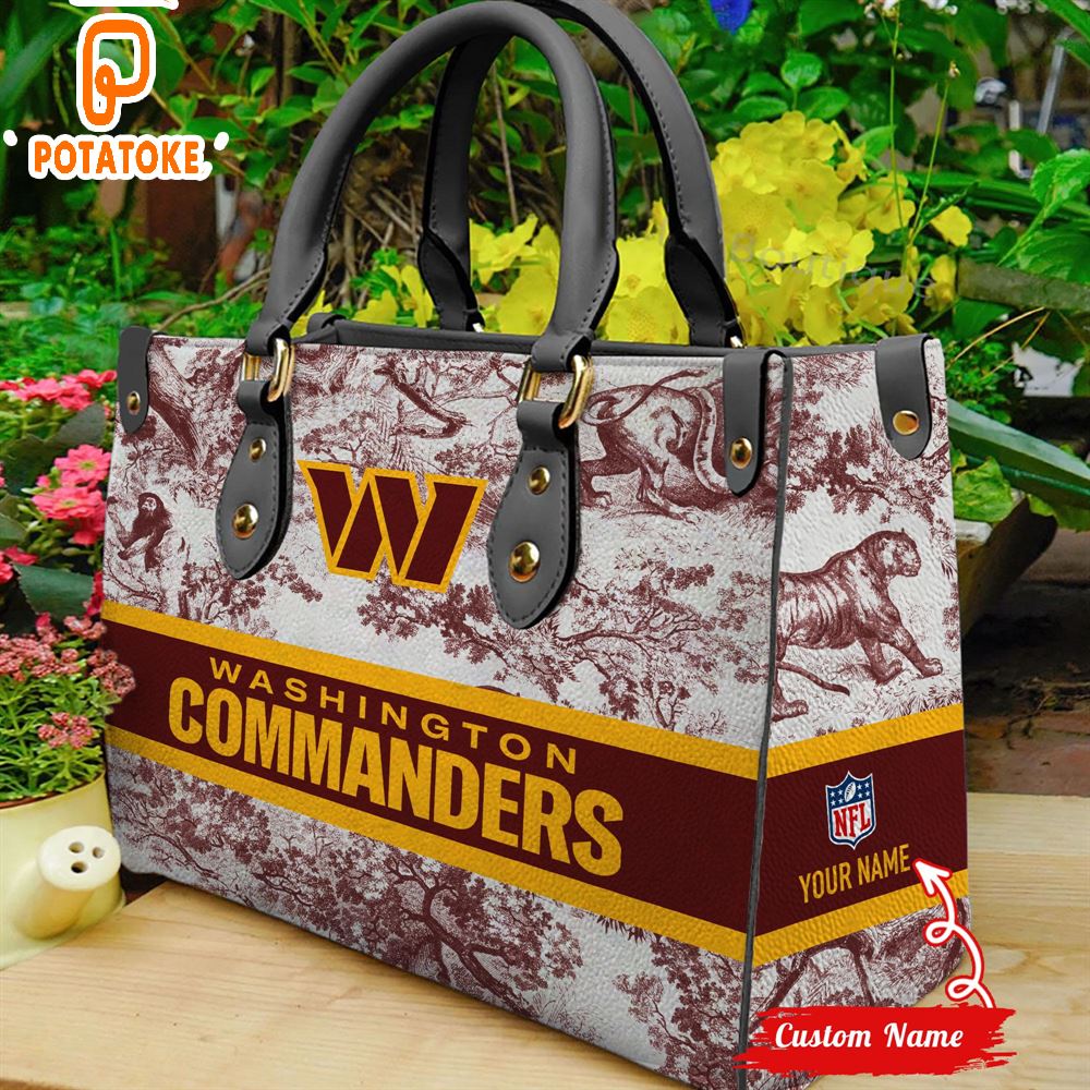 NFL Washington Commanders Women Leather Hand Bag