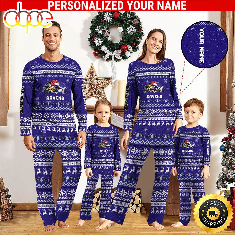 NFL Baltimore Ravens Team Pajamas Personalized Your Name xq62x7