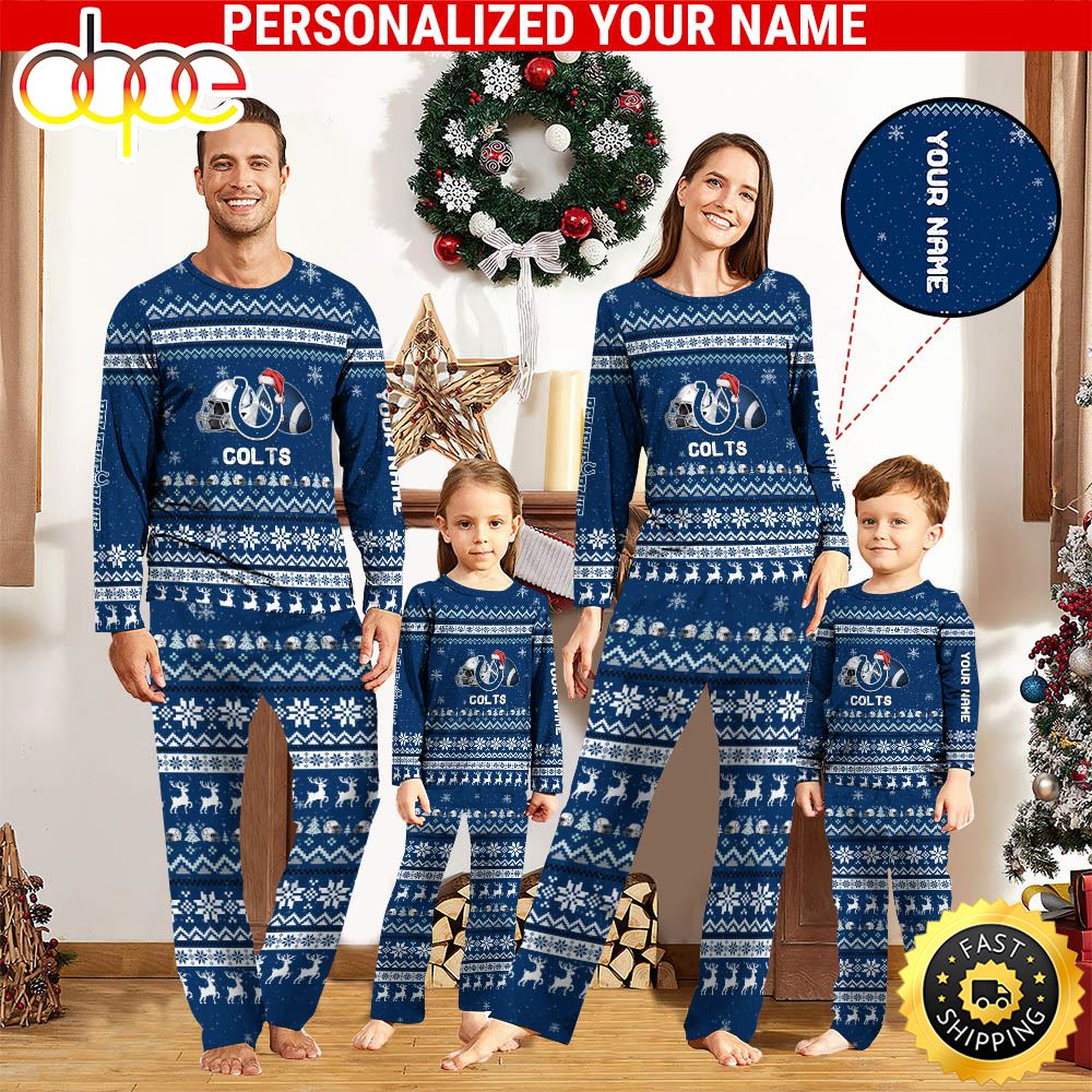 NFL Indianapolis Colts Team Pajamas Personalized Your Name fdwfv9