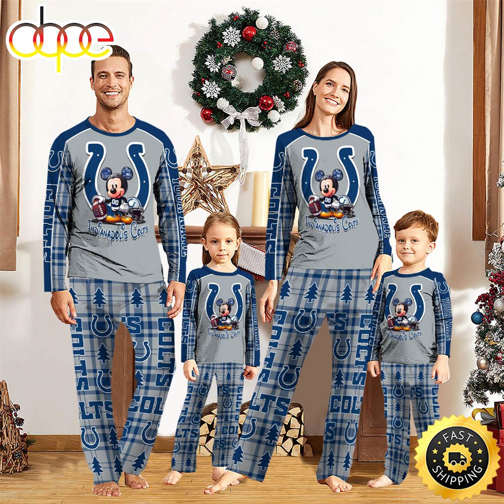 NFL Mickey Mouse Indianapolis Colts Pajamas Personalized Your Name utvpzr