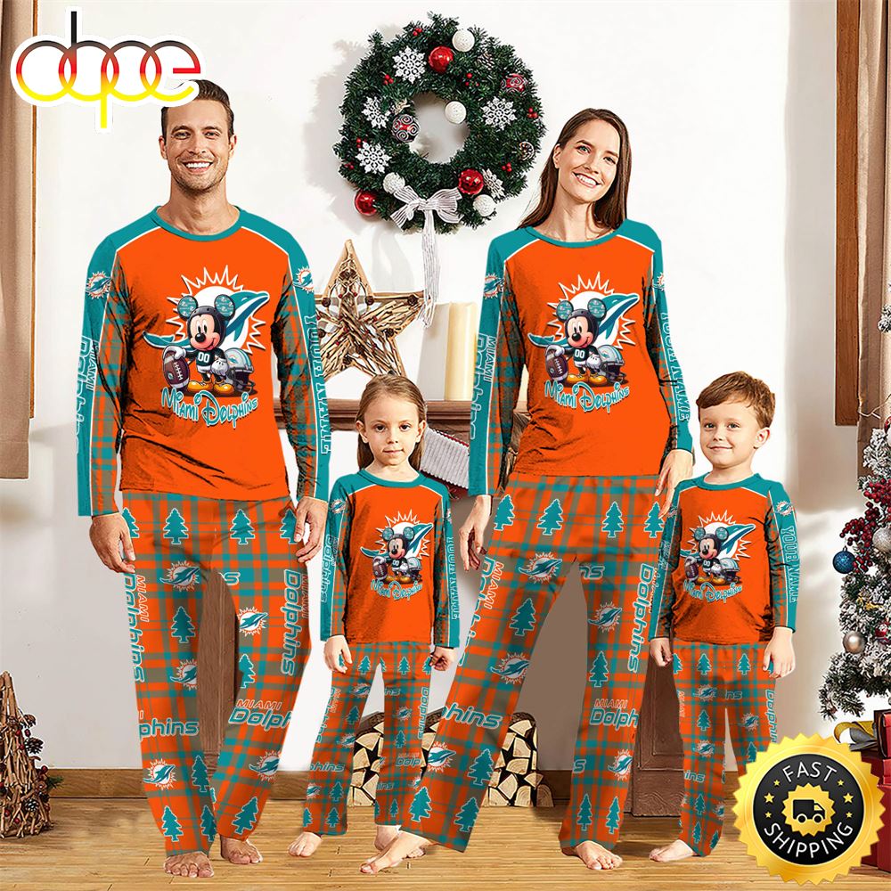 NFL Mickey Mouse Miami Dolphins Pajamas Personalized Your Name wyujj9