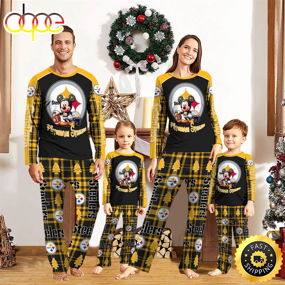 NFL Mickey Mouse Pittsburgh Steelers Pajamas Personalized Your Name dyipah