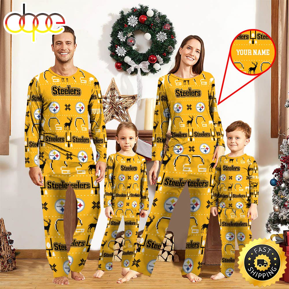 NFL Pittsburgh Steelers Sport Pajamas Custom Your Name xnlbhi