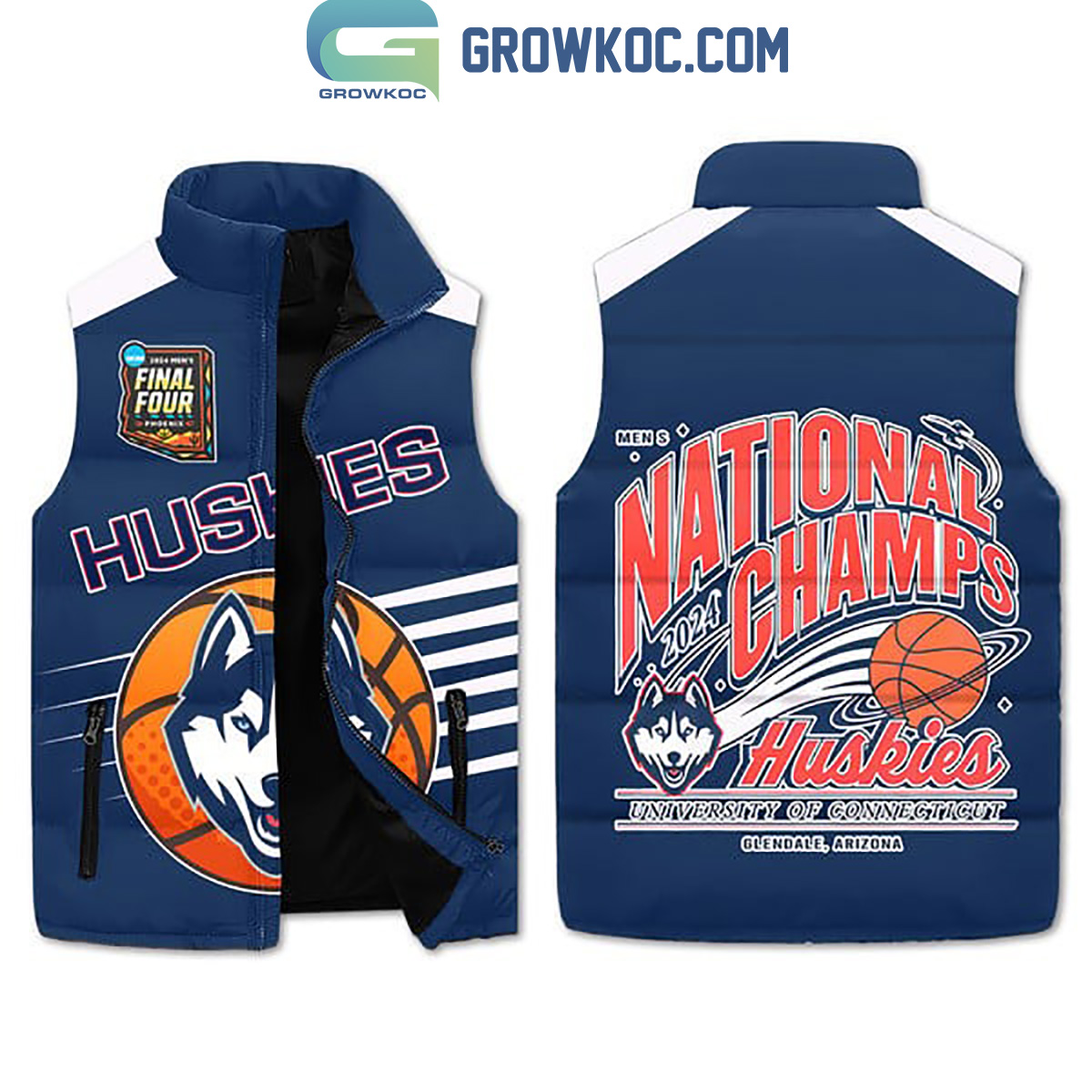 National Champions Huskies Basketball Puffer Jacket2B1 lmZeV