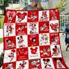 Nebraska Cornhuskers NCAA Mickey Disney Fleece Blanket Quilt2B1 Y03NT