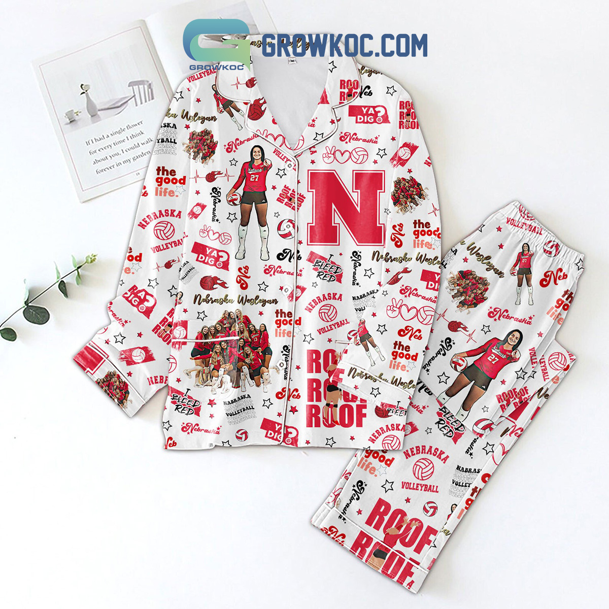 Nebraska Cornhuskers Volleyball The Good Life Pajamas Set2B1 7l9Ct