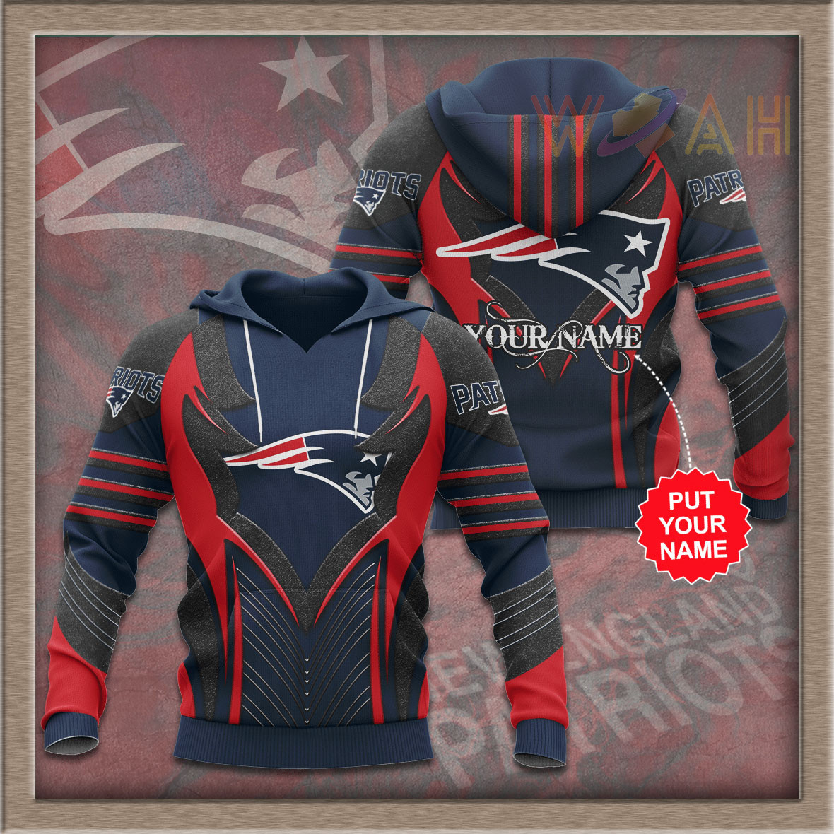 New England Patriots 3D hoodie 02