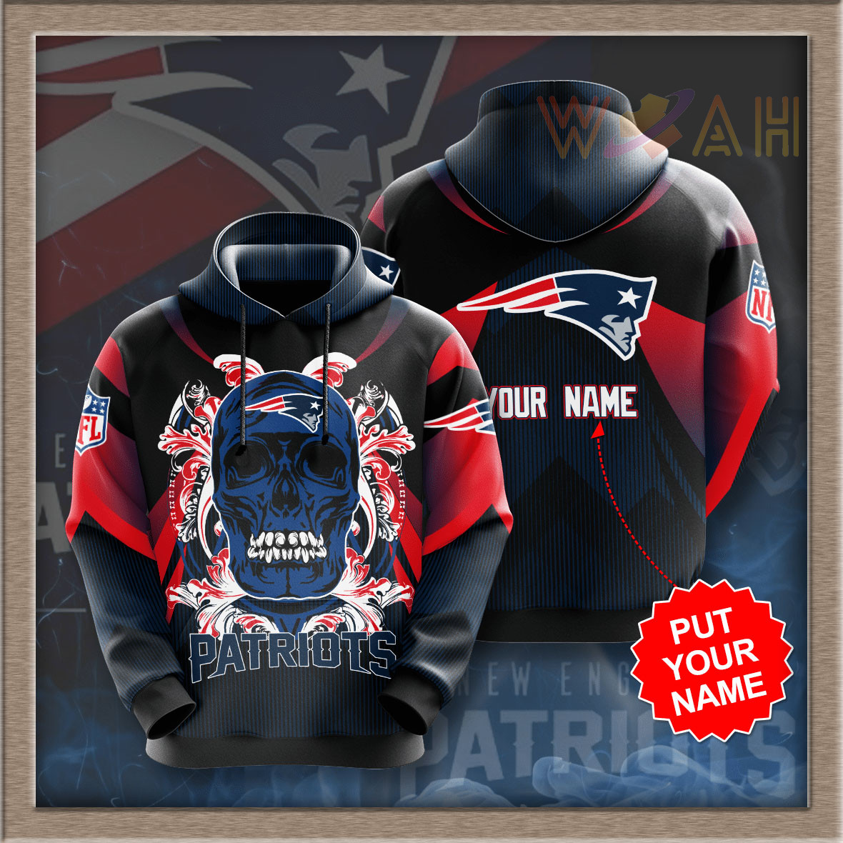 New England Patriots 3D hoodie 04 1